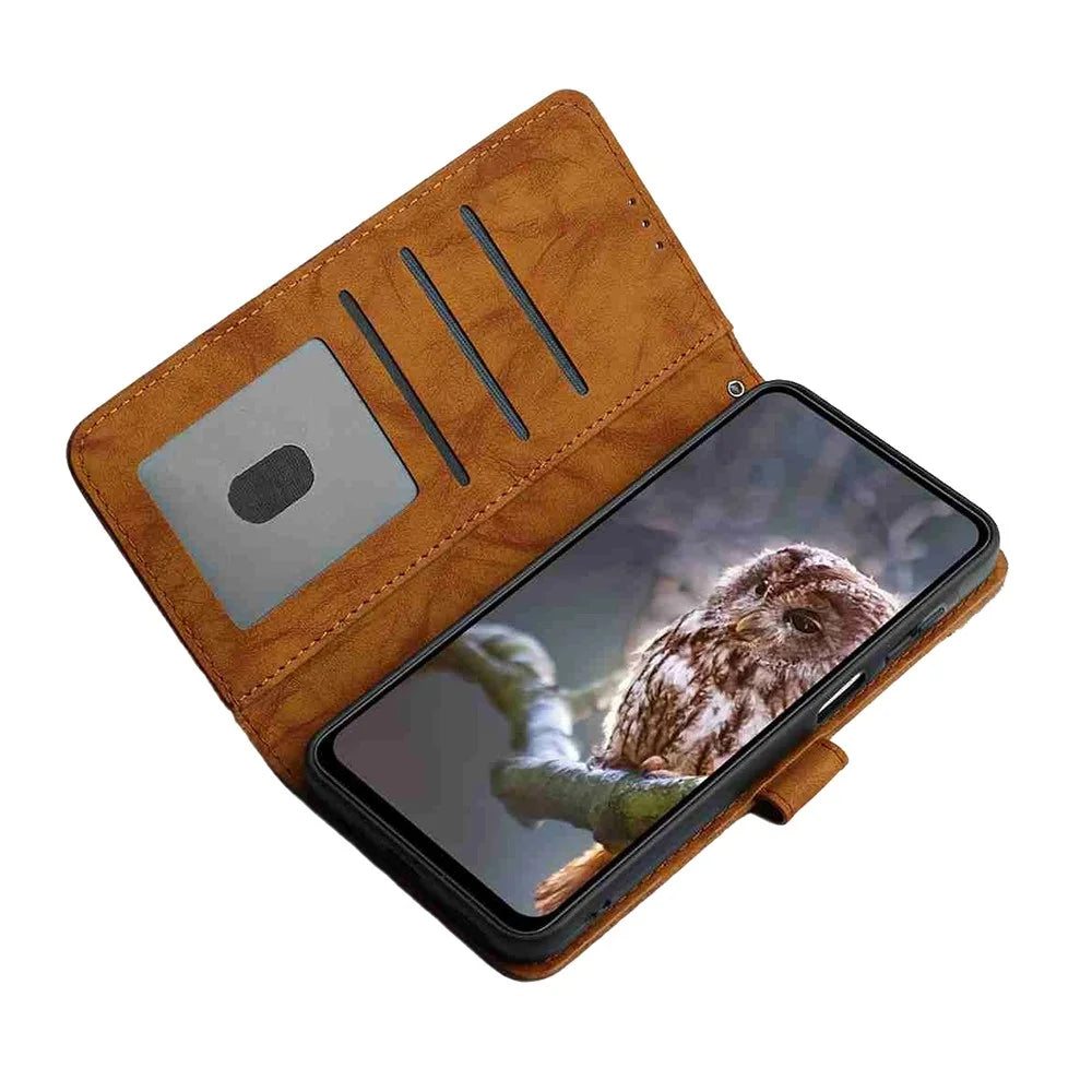 For Samsung Galaxy S26 Leather Case Butterfly Flower Imprinted Wallet Stand Flip Phone Cover with Wrist Strap - Brown - 2