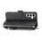 For Samsung Galaxy S26+ Case Zipper Pocket Leather Phone Cover with Crossbody Shoulder Strap - Black - 4
