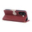 For vivo V60 Lite 5G Case Zipper Wallet Leather Phone Cover with Wrist Strap - Wine Red - 4