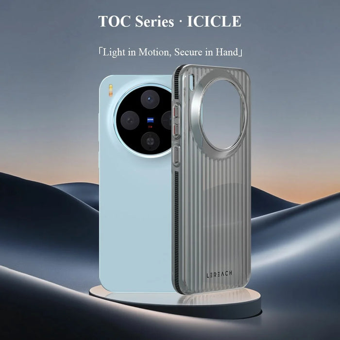 LEREACH TOC Series for vivo X300 5G Case Flowing Grid PC Phone -  Black - 5
