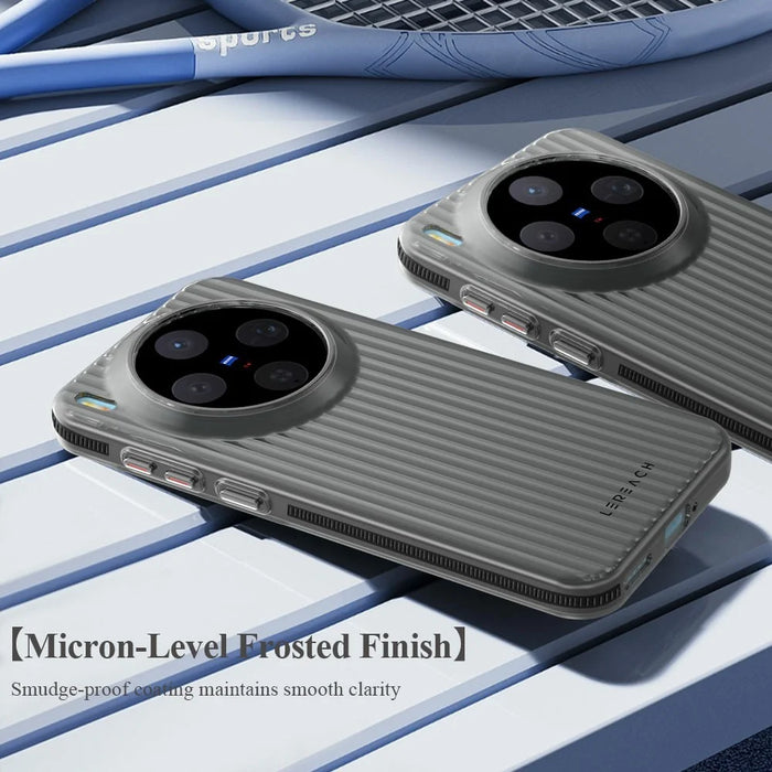 LEREACH TOC Series for vivo X300 5G Case Flowing Grid PC Phone -  Black - 6