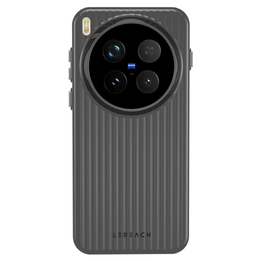 LEREACH TOC Series for vivo X300 Pro 5G Case Flowing Grid PC Phone Cover - Black - 2