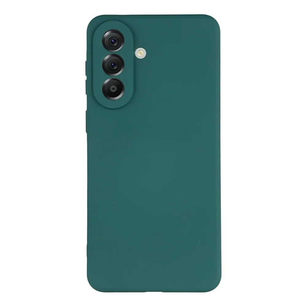 For Samsung Galaxy A37 5G Case TPU Back Soft Anti-Scratch Fiber Lining Phone Cover - Army Green - 1