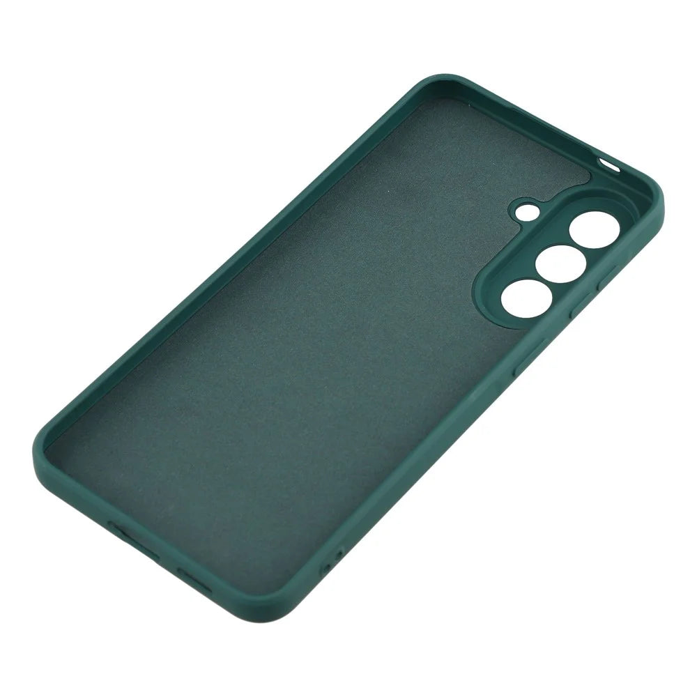 For Samsung Galaxy A37 5G Case TPU Back Soft Anti-Scratch Fiber Lining Phone Cover - Army Green - 5