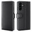 AMORUS For Samsung Galaxy A57 5G Stand Cases Calf Texture Genuine Split Leather Wallet Phone Cover - Black - 1