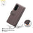 AMORUS For Samsung Galaxy A37 5G Stand Cases Calf Texture Genuine Split Leather Wallet Phone Cover - Brown - 5