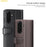 AMORUS For Samsung Galaxy A37 5G Stand Cases Calf Texture Genuine Split Leather Wallet Phone Cover - Brown - 6
