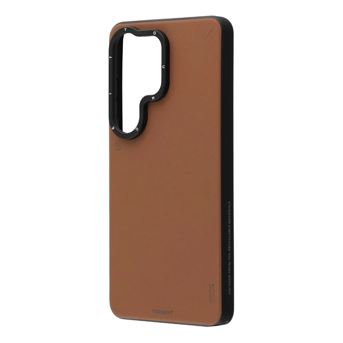 YOUNGKIT For Samsung Galaxy S26 Ultra Magnetic Case PU Leather + PC Phone Cover - Bronze - 3