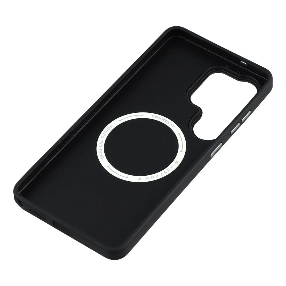 YOUNGKIT For Samsung Galaxy S26 Ultra Magnetic Case PU Leather + PC Phone Cover - Bronze - 6
