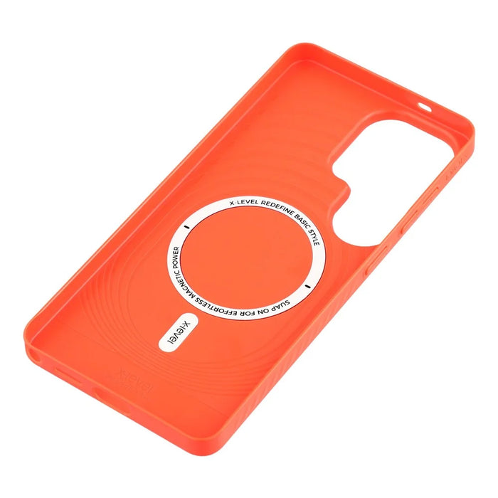 X-LEVEL For Samsung Galaxy S26 Ultra Magnetic Case Hard PC Phone Back Cover - Orange - 5