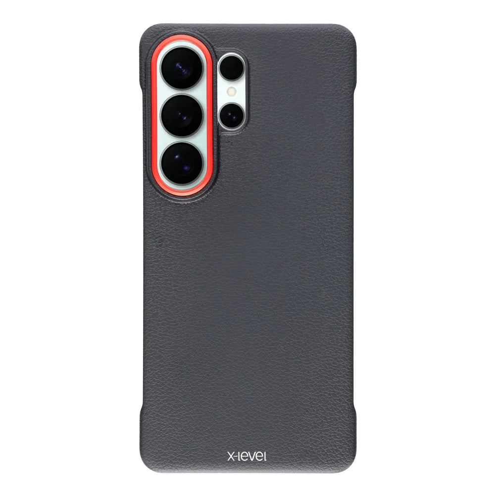 X-LEVEL For Samsung Galaxy S26 Ultra Case Boardless PC + Metal Phone Back Cover - Black - 1