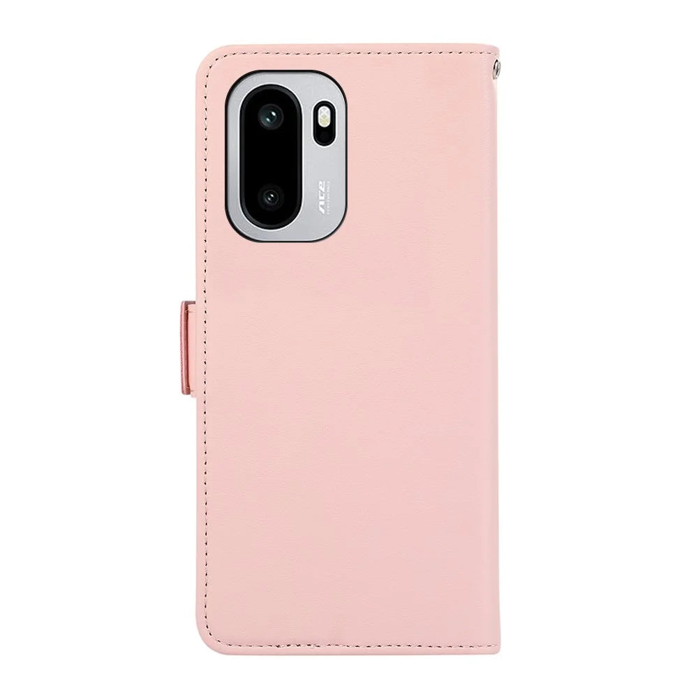 ABEEL For OnePlus 15R 5G / Ace 6T 5G / Ace 6 5G Case Leather Phone Cover with RFID Blocking Wallet - Pink - 7