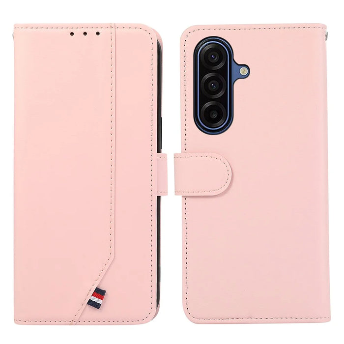 For Samsung Galaxy A57 5G Case RFID Blocking Flip Leather Phone Cover - Pink - 1