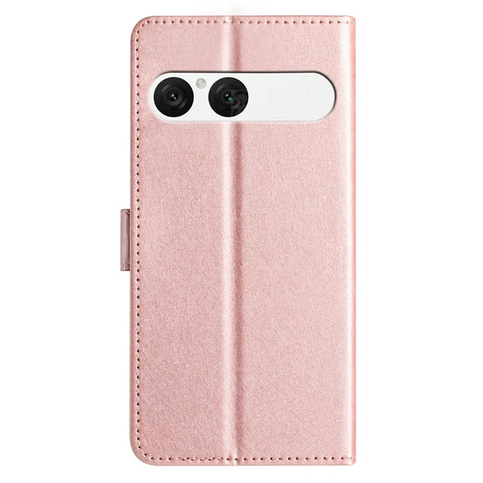 For Sony Xperia 10 VII Wallet Case Leather Folio Phone Cover Magnetic Clasp - Rose Gold - 2