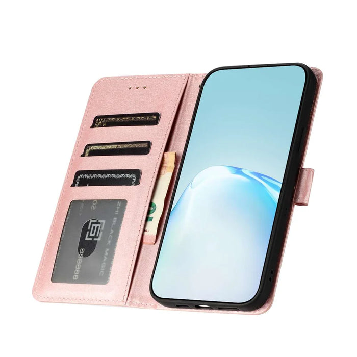 For Sony Xperia 10 VII Wallet Case Leather Folio Phone Cover Magnetic Clasp - Rose Gold - 5