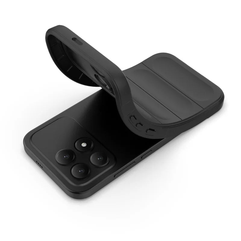 WANLONFENG For Xiaomi Poco F8 Pro 5G / Xiaomi Redmi K90 5G TPU Case  HD Series Anti Slip Phone Cover with Tempered Glass - Black - 5