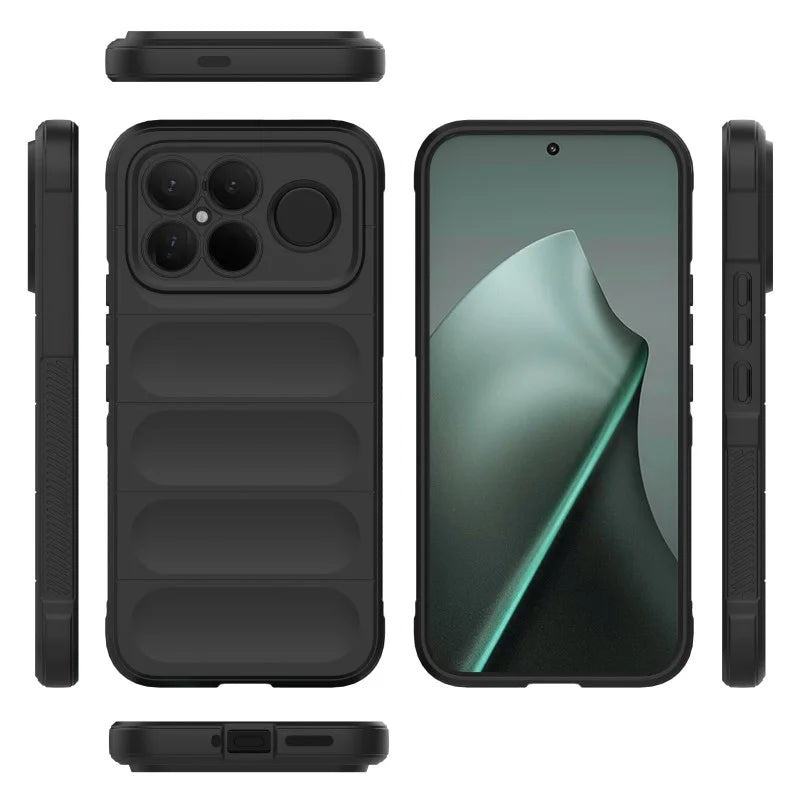 WANLONFENG For Xiaomi Poco F8 Ultra / Xiaomi Redmi K90 Pro Max 5G TPU Case  HD Series Anti Slip Phone Cover with Tempered Glass - Black - 2