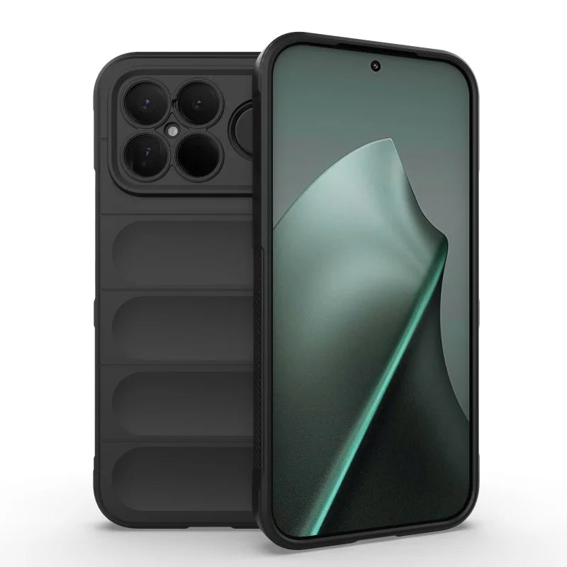 WANLONFENG For Xiaomi Poco F8 Ultra / Xiaomi Redmi K90 Pro Max 5G TPU Case  HD Series Anti Slip Phone Cover with Tempered Glass - Black - 3