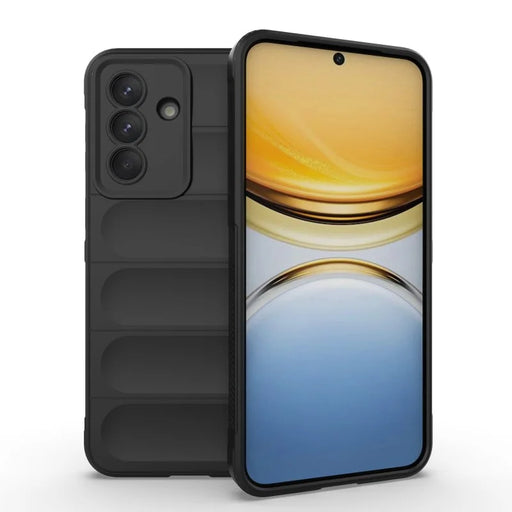 WANLONFENG For Samsung Galaxy A37 5G TPU Case  HD Series Anti Slip Phone Cover with Tempered Glass - Black - 2