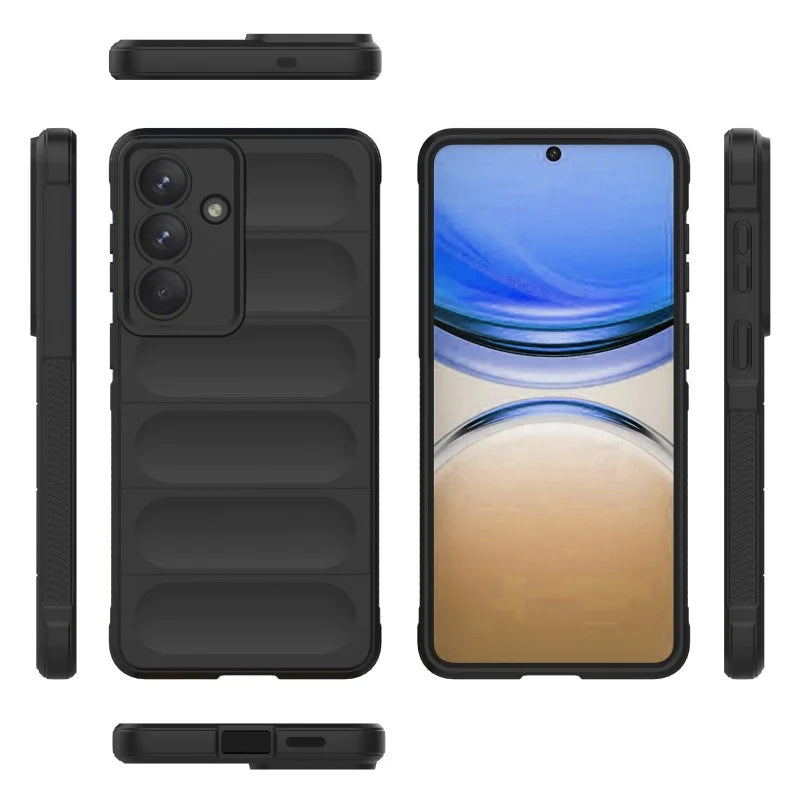 WANLONFENG For Samsung Galaxy S26+ TPU Case  HD Series Anti Slip Phone Cover with Tempered Glass - Black - 4