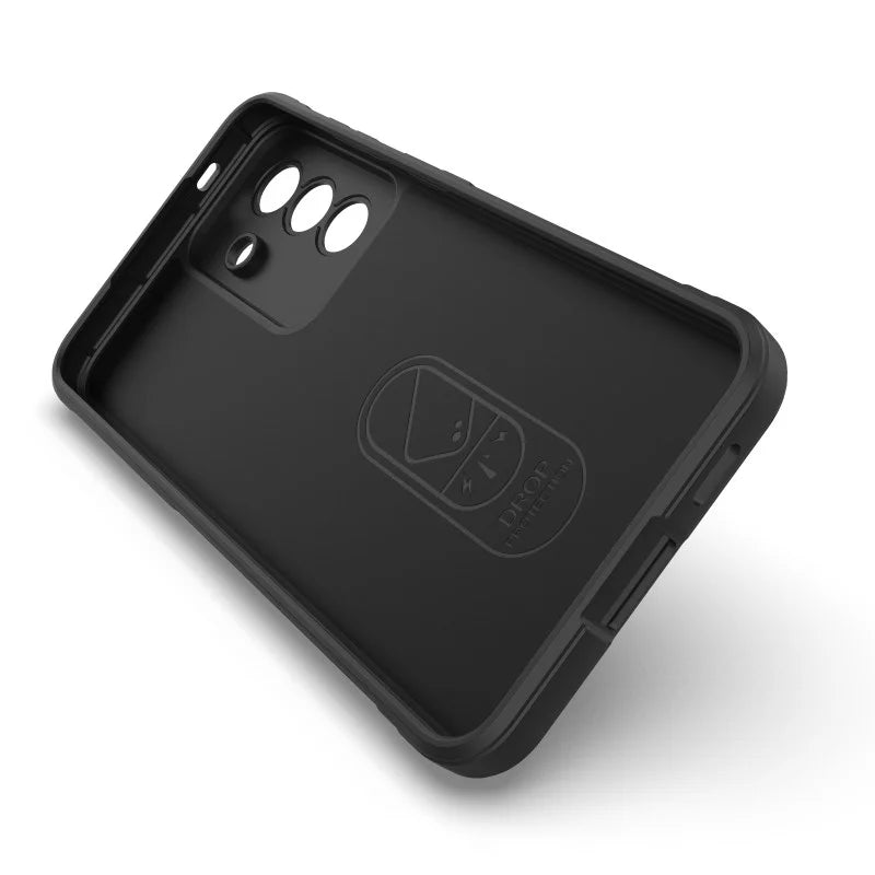 WANLONFENG For Samsung Galaxy A57 5G TPU Case  HD Series Anti Slip Phone Cover with Tempered Glass - Black - 3
