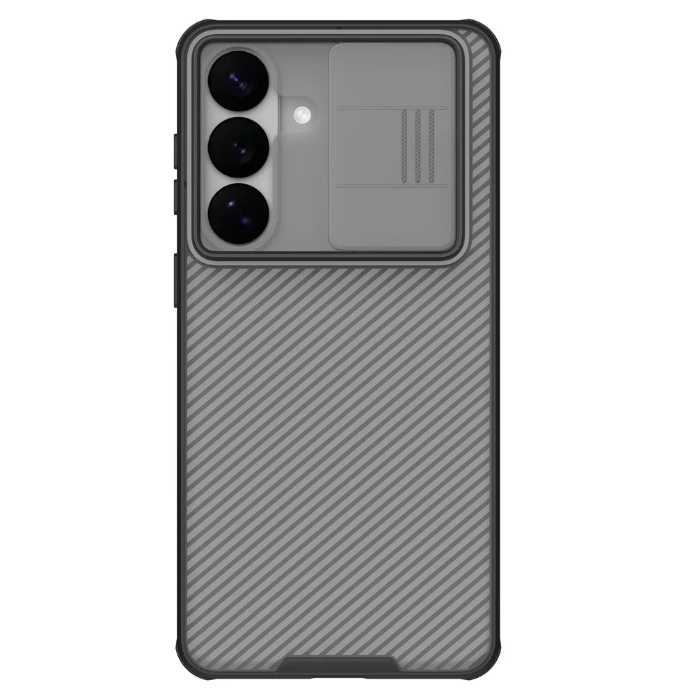 NILLKIN Camshield Pro Series For Samsung Galaxy S26+ Case TPU + PC Phone Cover with Camera Slider - Transparent Black - 1