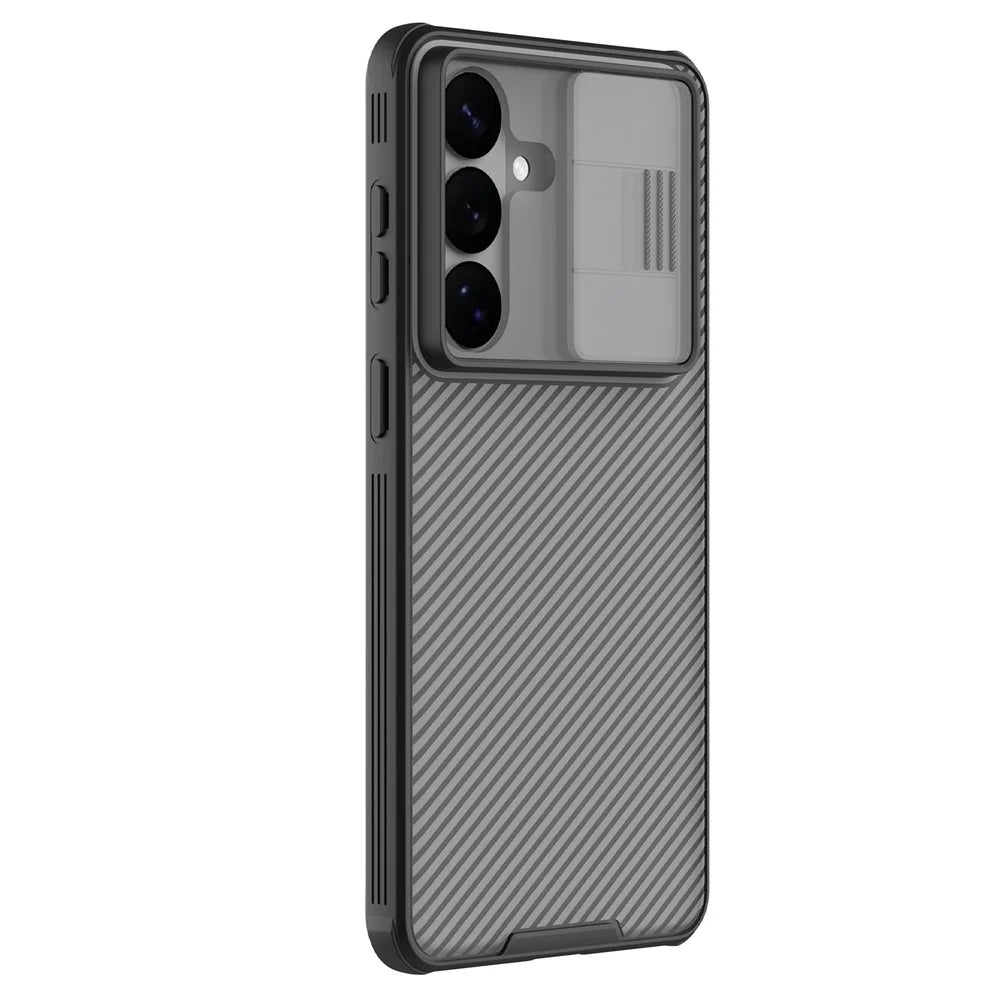 NILLKIN Camshield Pro Series For Samsung Galaxy S26+ Case TPU + PC Phone Cover with Camera Slider - Transparent Black - 4