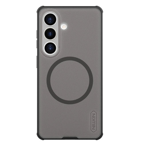 NILLKIN Super Frosted Shield Pro for Samsung Galaxy S26 Magnetic Case Matte PC TPU Clear Black Phone Back Cover - Transparent Black - 1