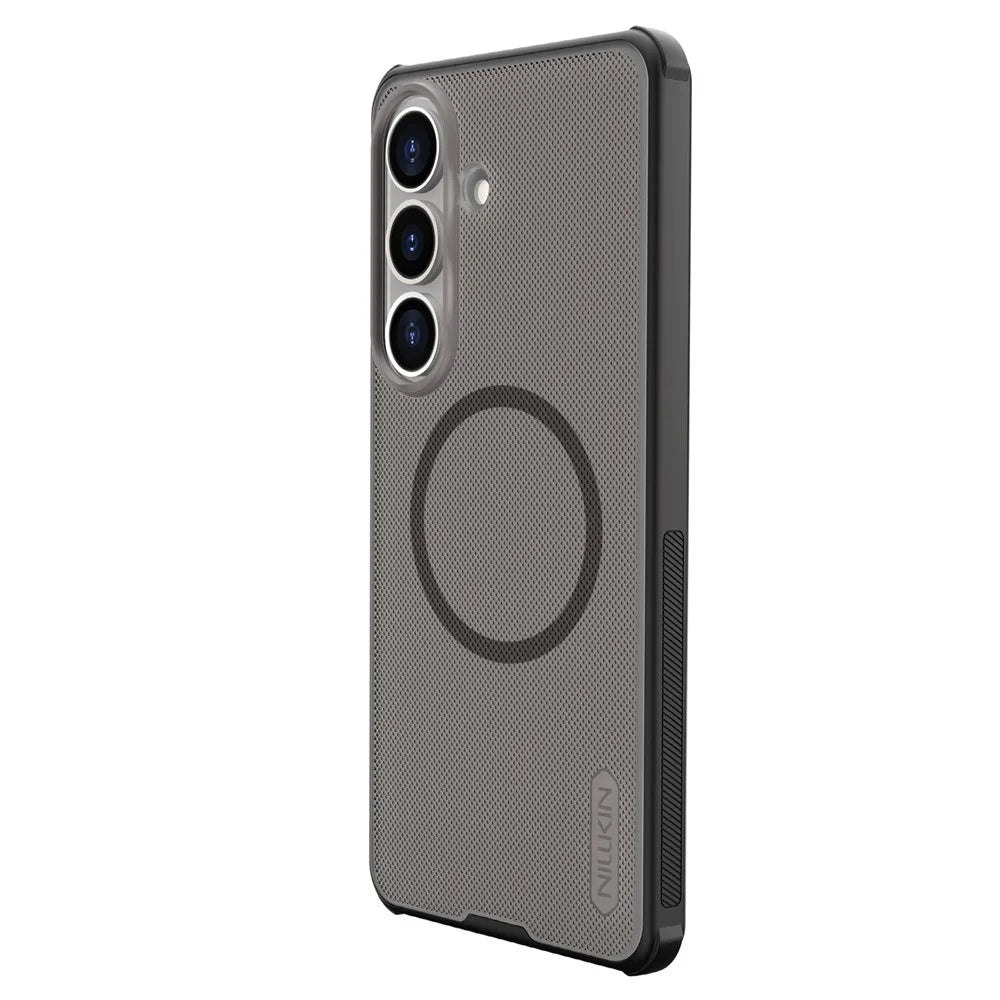 NILLKIN Super Frosted Shield Pro for Samsung Galaxy S26 Magnetic Case Matte PC TPU Clear Black Phone Back Cover - Transparent Black - 4