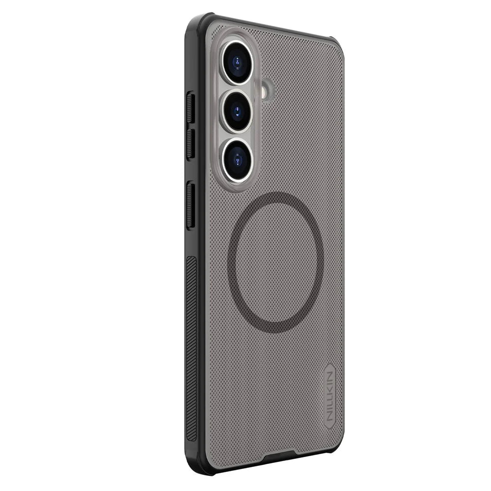 NILLKIN Super Frosted Shield Pro for Samsung Galaxy S26 Magnetic Case Matte PC TPU Clear Black Phone Back Cover - Transparent Black - 5