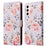 For Samsung Galaxy S26+ Case RFID Blocking Flower Leather Phone Cover - Rose Flower - 1