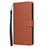 For Samsung Galaxy S26 Case Wallet Stand PU Leather Phone Cover with Wrist Strap - Brown - 5