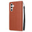 For Samsung Galaxy S26 Case Wallet Stand PU Leather Phone Cover with Wrist Strap - Brown - 6