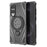 For Samsung Galaxy S25 Edge Magnetic Case Rotating Kickstand TPU PC Shockproof Phone Back Cover - Black - 2