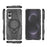 For Samsung Galaxy S25 Edge Magnetic Case Rotating Kickstand TPU PC Shockproof Phone Back Cover - Black - 4