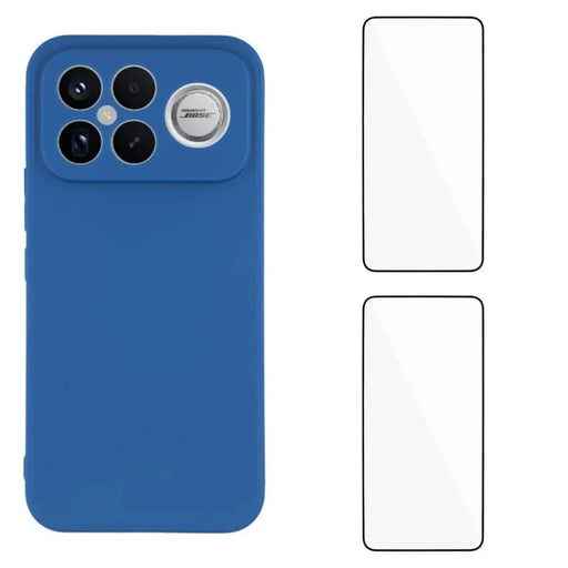 WANLONFENG For Xiaomi Poco F8 Ultra / Xiaomi Redmi K90 Pro Max 5G Case  ZB1 Series Precise Cutouts Straight Edge TPU Phone Cover with 2Pcs Tempered Glass Films - Sapphire - 1