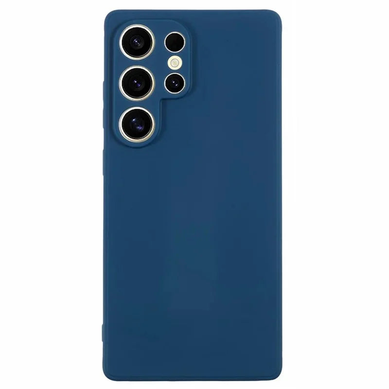 WANLONFENG For Samsung Galaxy S25 Ultra Case  ZB1 Series Precise Cutouts Straight Edge TPU Phone Cover with 2Pcs Tempered Glass Films - Sapphire - 2