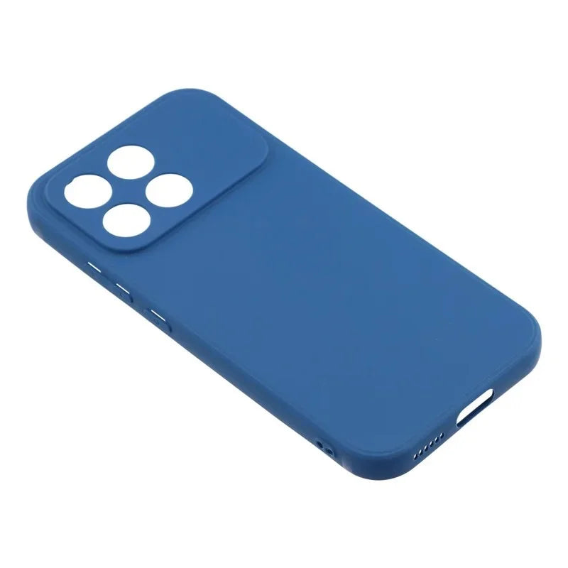 WANLONFENG For Xiaomi Redmi K90 5G Case  ZB1 Series Precise Cutouts Straight Edge TPU Phone Cover with 2Pcs Tempered Glass Films - Sapphire - 6