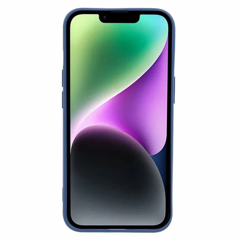 WANLONFENG For iPhone 15 Case  ZB1 Series Precise Cutouts Straight Edge TPU Phone Cover with 2Pcs Tempered Glass Films - Sapphire - 3