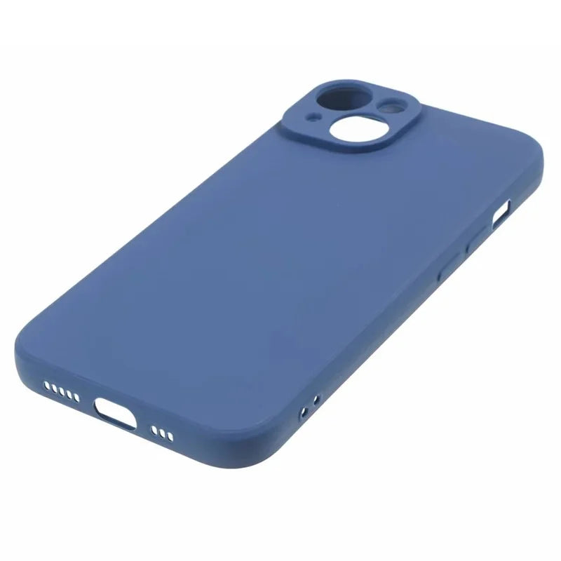 WANLONFENG For iPhone 15 Case  ZB1 Series Precise Cutouts Straight Edge TPU Phone Cover with 2Pcs Tempered Glass Films - Sapphire - 4