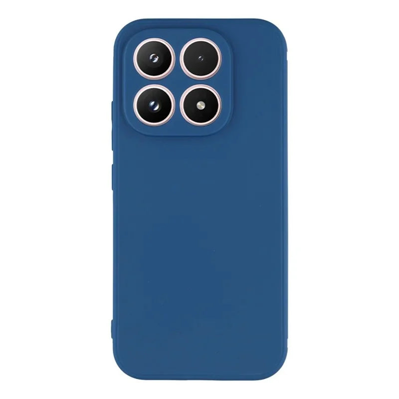 WANLONFENG For Xiaomi 17 Case  ZB1 Series Precise Cutouts Straight Edge TPU Phone Cover with 2Pcs Tempered Glass Films - Sapphire - 2