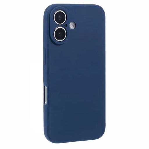 WANLONFENG For iPhone 16 Case  ZB1 Series Precise Cutouts Straight Edge TPU Phone Cover with 2Pcs Tempered Glass Films - Sapphire - 2