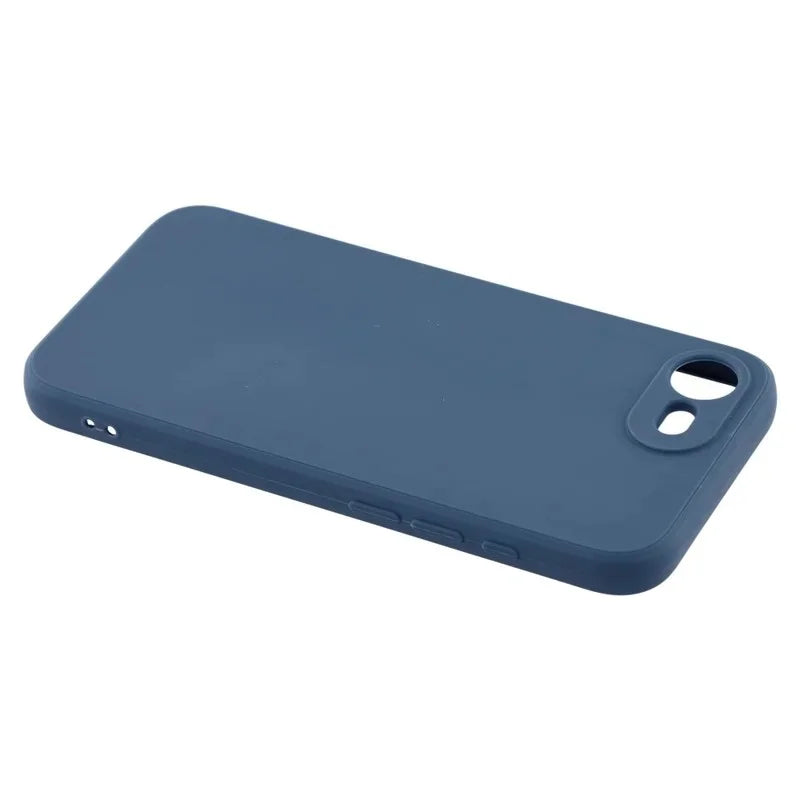WANLONFENG For iPhone 17e / 16e Case  ZB1 Series Precise Cutouts Straight Edge TPU Phone Cover with 2Pcs Tempered Glass Films - Sapphire - 5