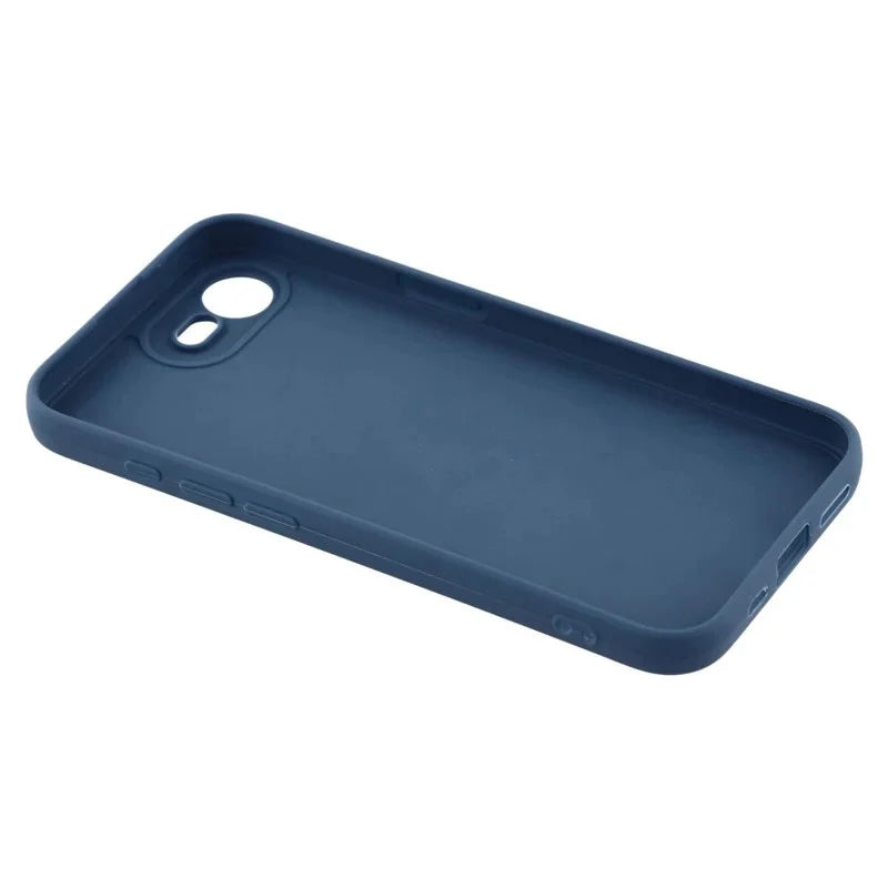 WANLONFENG For iPhone 17e / 16e Case  ZB1 Series Precise Cutouts Straight Edge TPU Phone Cover with 2Pcs Tempered Glass Films - Sapphire - 6