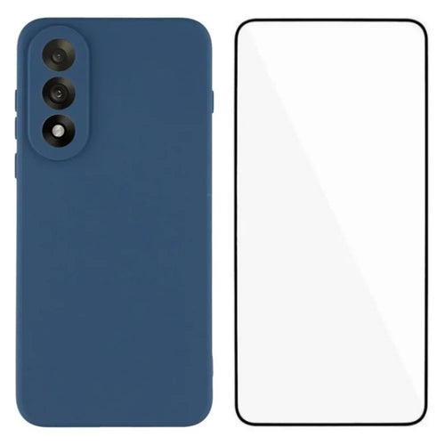 WANLONFENG For OnePlus Ace 5 Ultra 5G / OnePlus Nord 5 5G Case  ZB Series Precise Cutouts Straight Edge TPU Phone Cover with Tempered Glass Film - Sapphire - 1