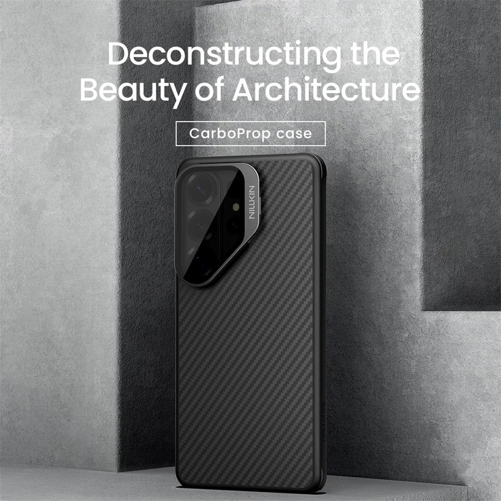NILLKIN For Samsung Galaxy S26 Ultra Magnetic Case TPU + Aramid Fiber Lens Cover Kickstand Phone Cover - 6