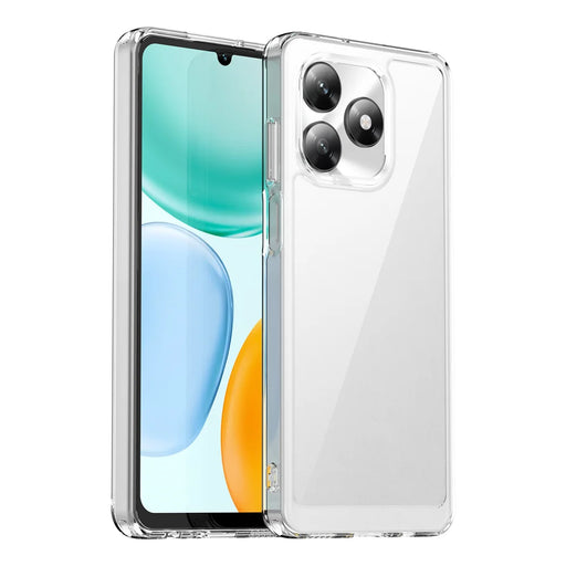 WANLONFENG For Honor X5c 4G Case  MF Series TPU Acrylic Clear Phone Cover with Tempered Glass Film - Transparent - 2