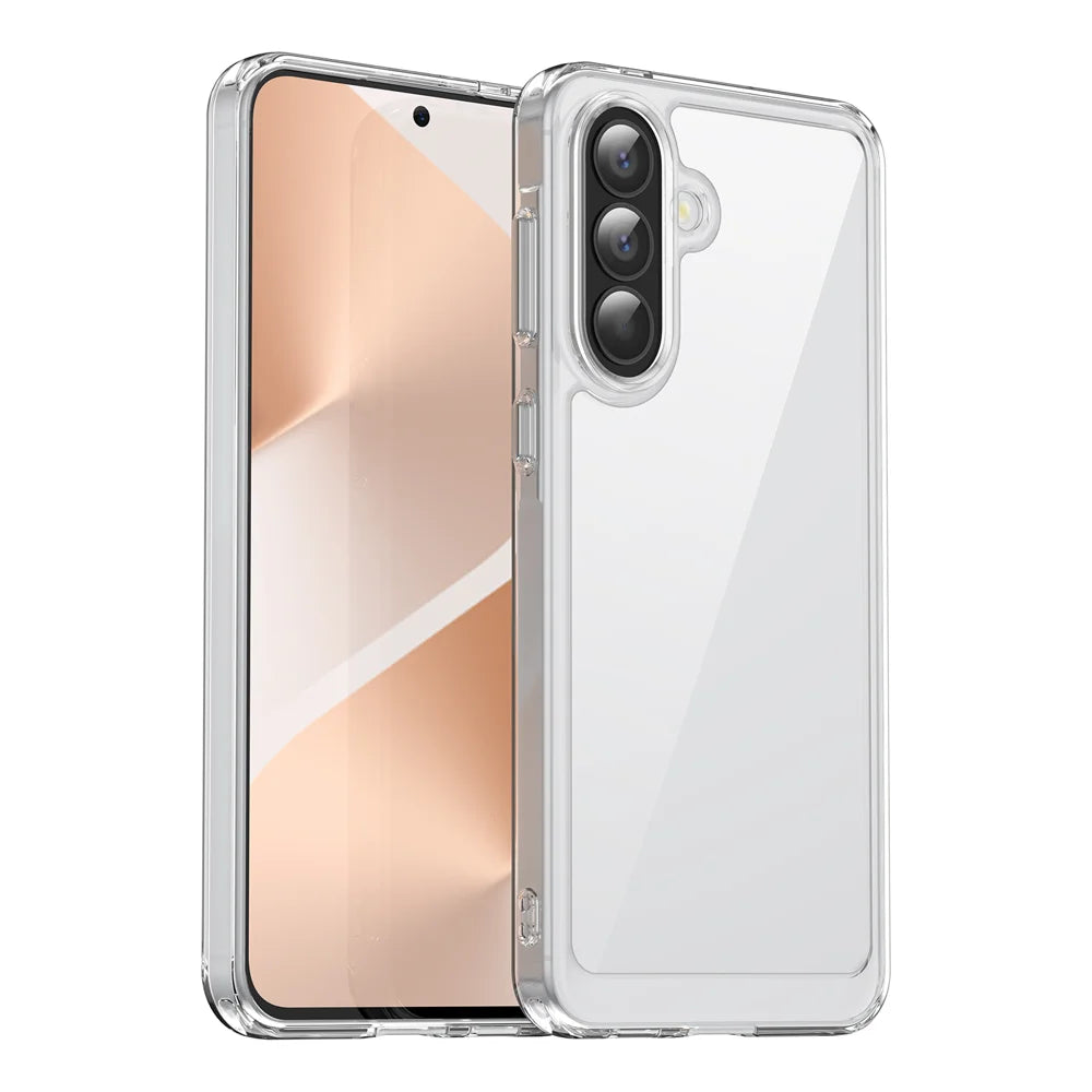WANLONFENG For Samsung Galaxy A57 5G Case  MF Series TPU Acrylic Clear Phone Cover with Tempered Glass Film - Transparent - 2