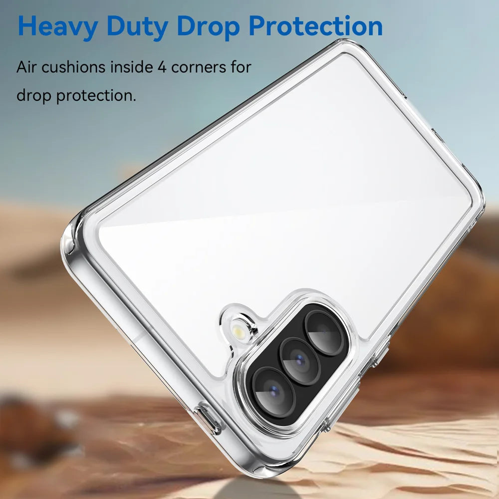 WANLONFENG For Samsung Galaxy A57 5G Case  MF Series TPU Acrylic Clear Phone Cover with Tempered Glass Film - Transparent - 4