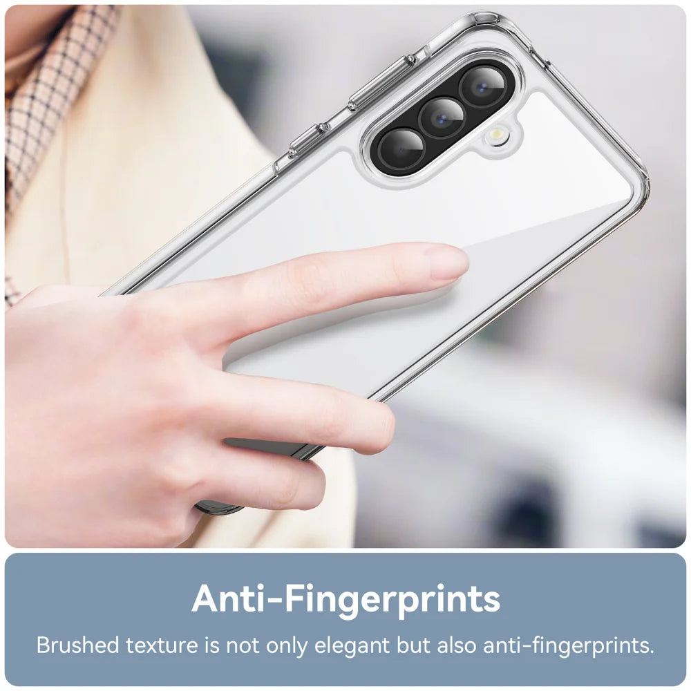 WANLONFENG For Samsung Galaxy A57 5G Case  MF Series TPU Acrylic Clear Phone Cover with Tempered Glass Film - Transparent - 6